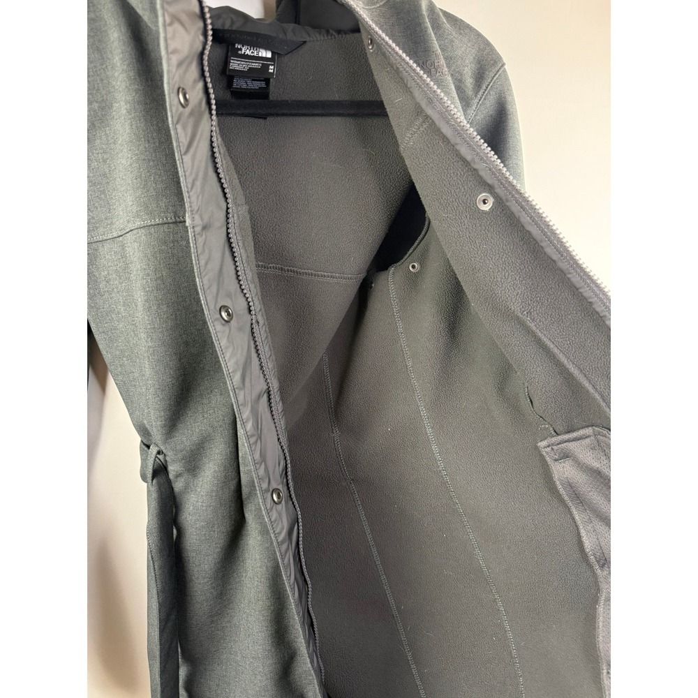 The North Face Laney II Trench Coat Womens Medium Grey Softshell Hooded Jacket - Picture 4 of 8
